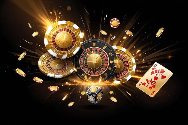 Roulette wheel spinning with ball in motion