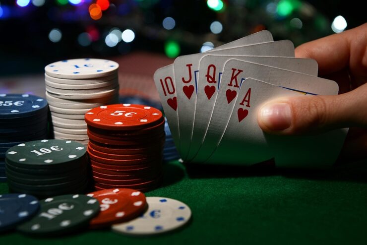 Baccarat table layout with banker and player positions
